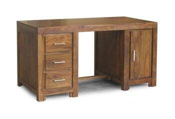 Kolonialne biurko drewniane z szafką i szufladami MOD-119-50P