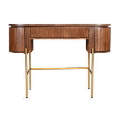 Modernistyczne biurko drewniane z lamelowymi frontami HS-06-MWL