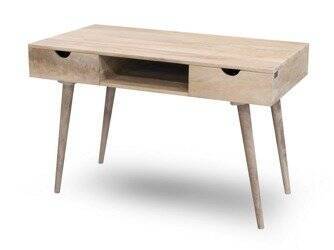 Skandynawskie biurko z naturalnego drewna OSLO-ST21-MN